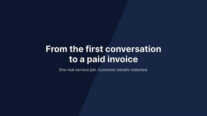 From the first conversation to a paid invoice